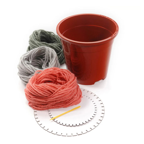 Kikkerland Knit Your Own Planter Cover Kit.