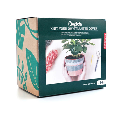 Kikkerland Knit Your Own Planter Cover Kit.
