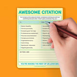 Knock Knock 1-Count Awesome Citation Note Pad,.