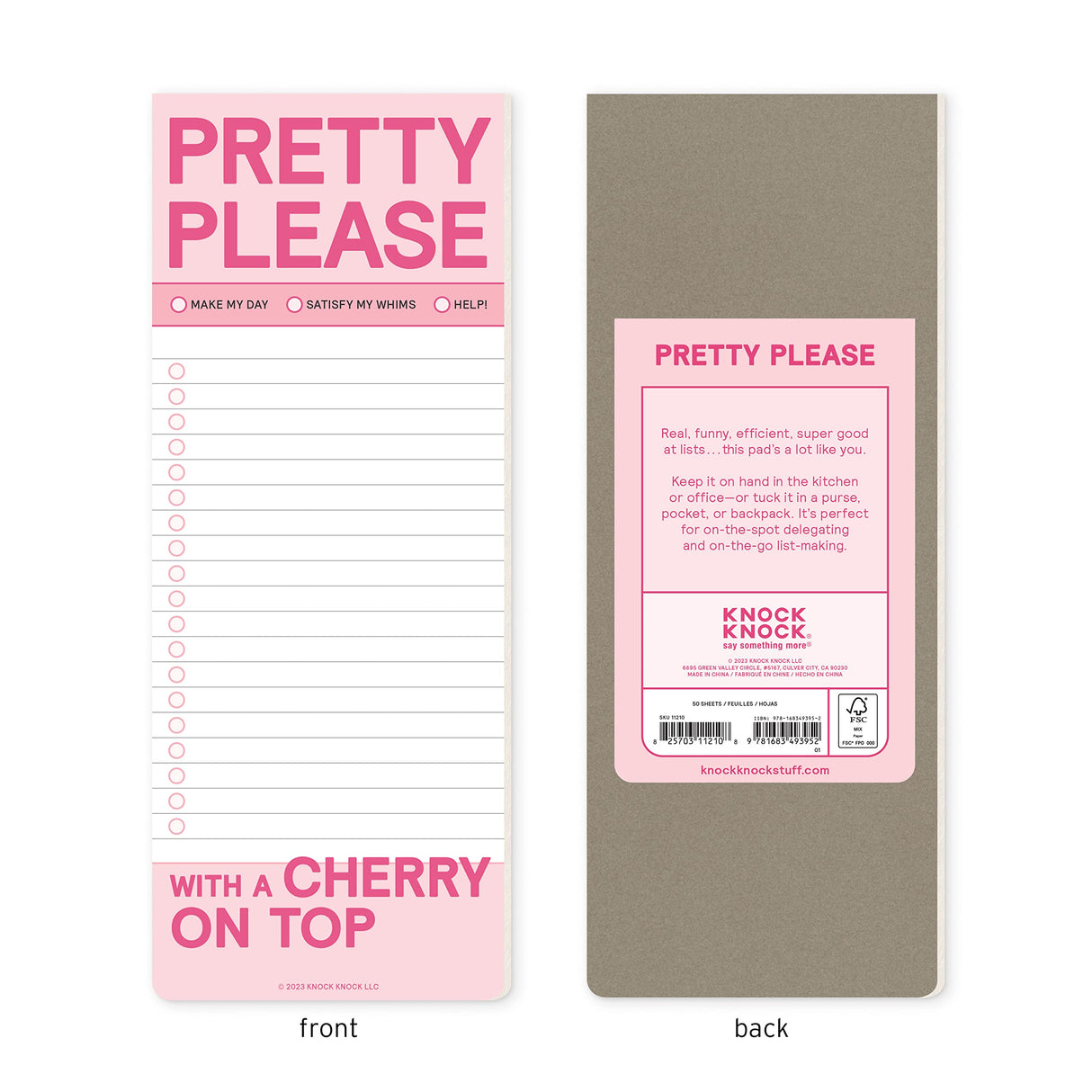 Knock Knock Pretty Please Make-A-List Pad