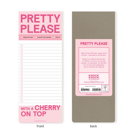Knock Knock Pretty Please Make-A-List Pad