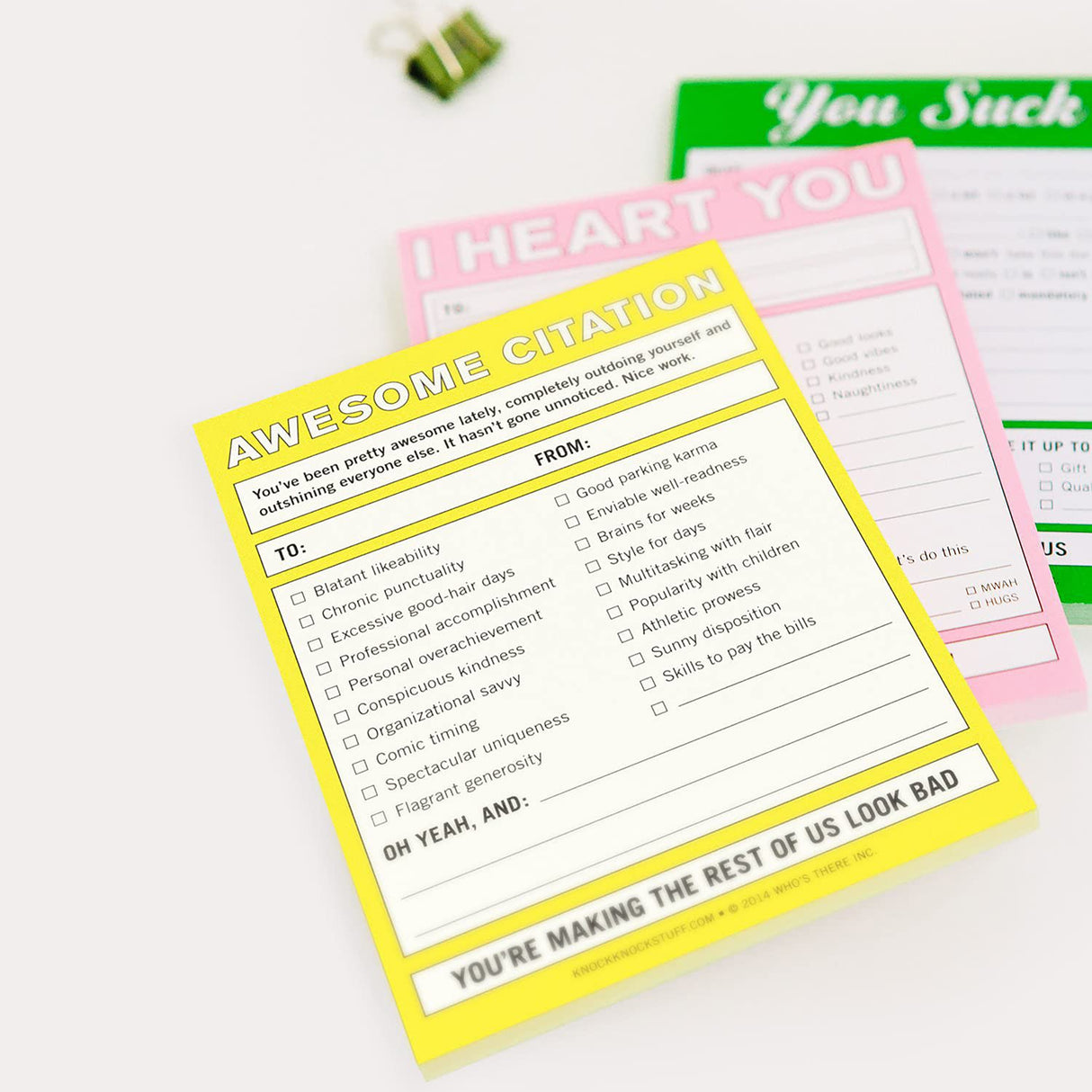 Knock Knock Awesome Citation Nifty Note Pad.