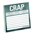 Knock Knock Crap Metallic Sticky Notes.