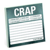 Knock Knock Crap Metallic Sticky Notes.