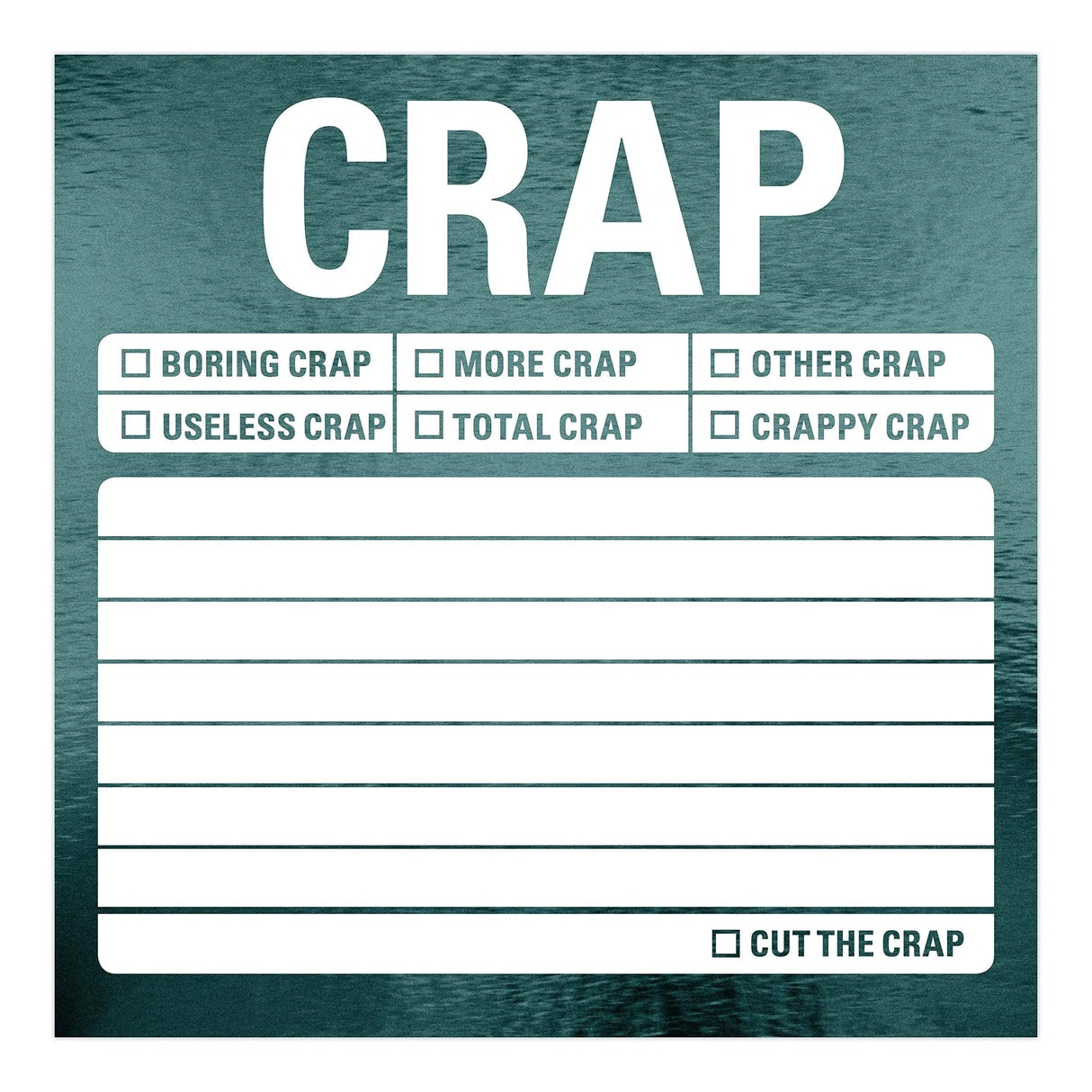 Knock Knock Crap Metallic Sticky Notes.