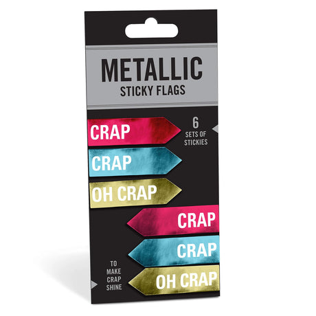 Knock Knock Crap/Oh Crap Metallic Sticky Flags.