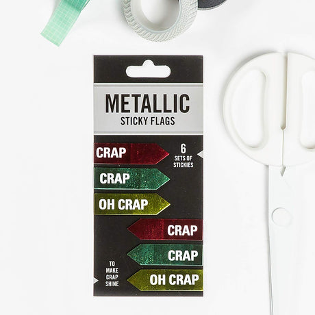 Knock Knock Crap/Oh Crap Metallic Sticky Flags.