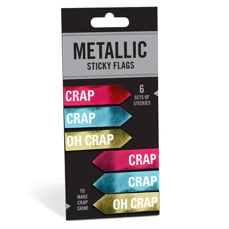 Knock Knock Crap/Oh Crap Metallic Sticky Flags.