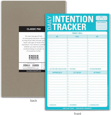 Knock Knock Daily Intention Tracker Pad: Today I Will Daily Intention Pad