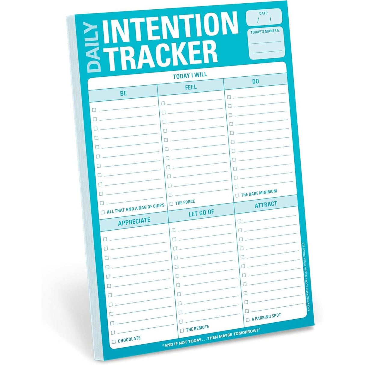 Knock Knock Daily Intention Tracker Pad: Today I Will Daily Intention Pad