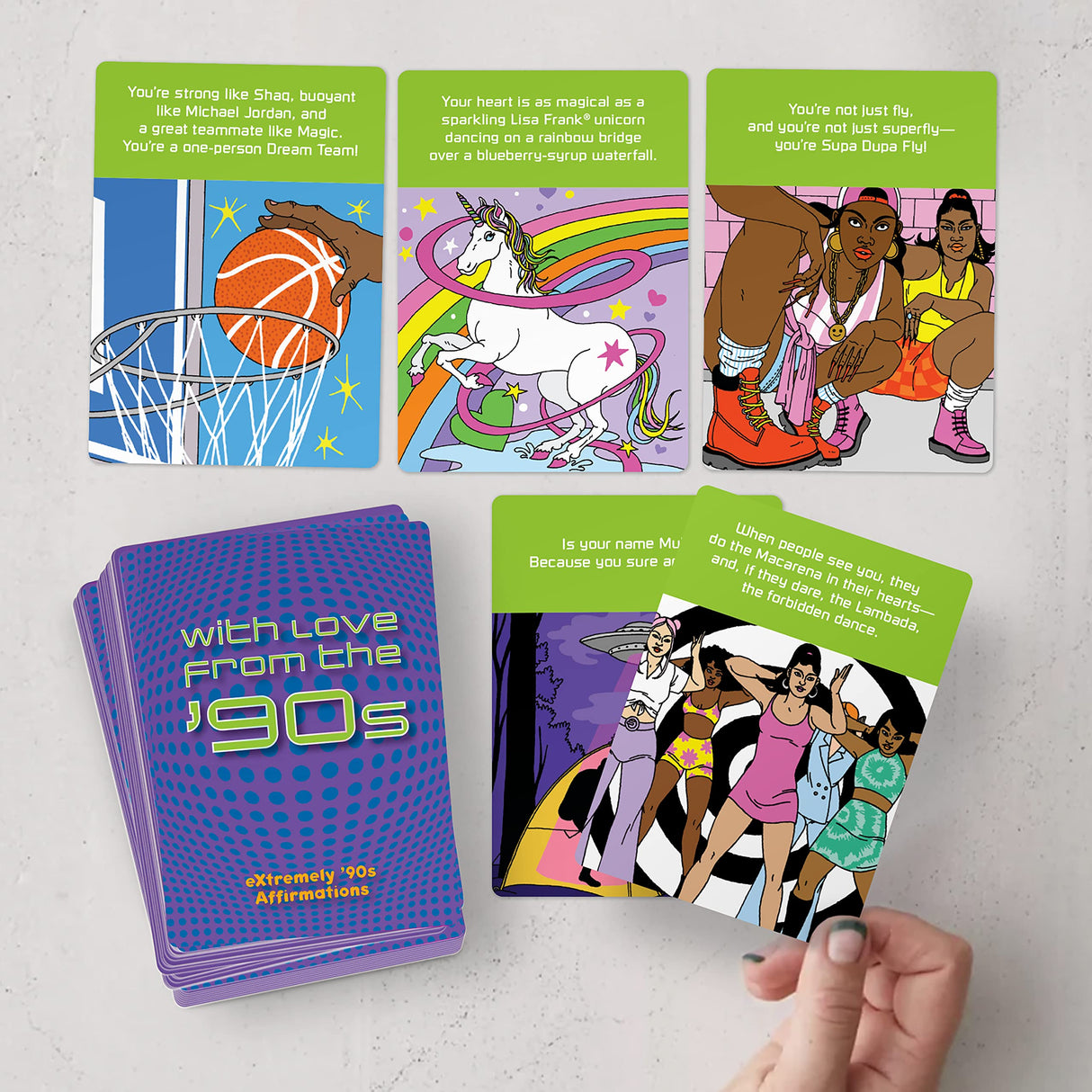 Knock Knock Extremely 90s Affirmations Deck.