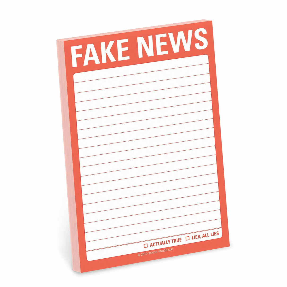 Knock Knock Fake News Great Big Sticky Notes, Funny Sticky Note Pad, 4 x 6-inches.