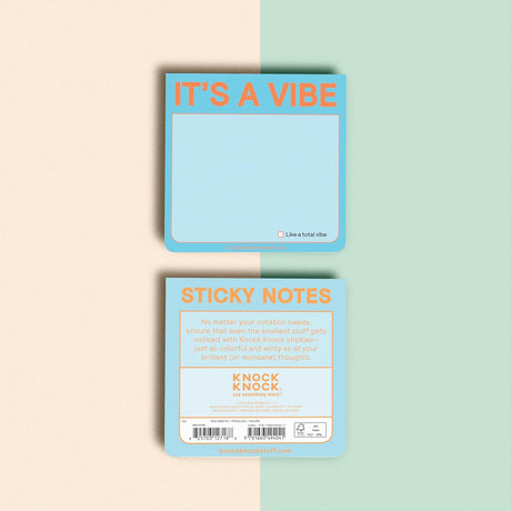 Knock Knock It's a Vibe Sticky Note Pad (Knock Knock Sticky Notes)