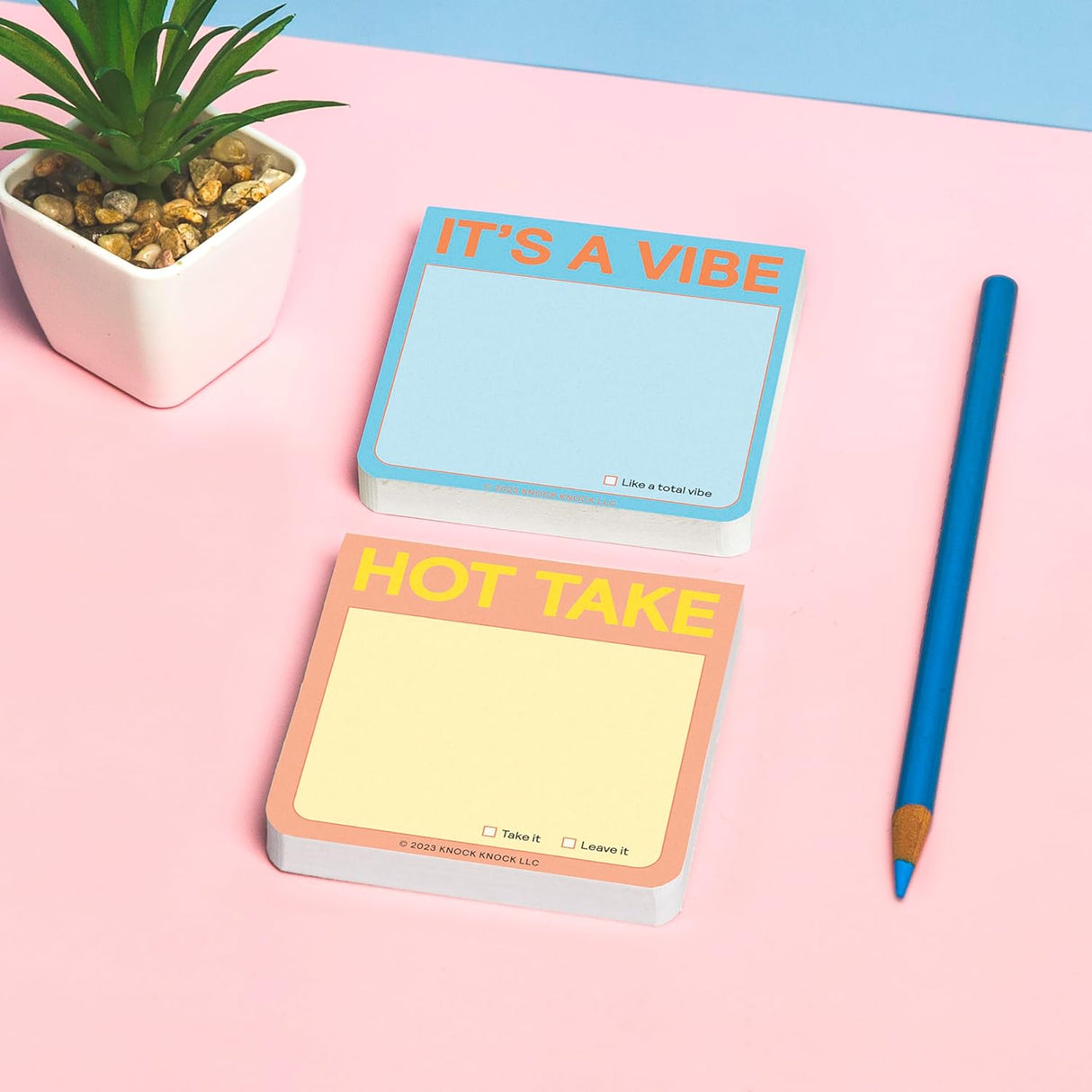 Knock Knock It's a Vibe Sticky Note Pad (Knock Knock Sticky Notes)