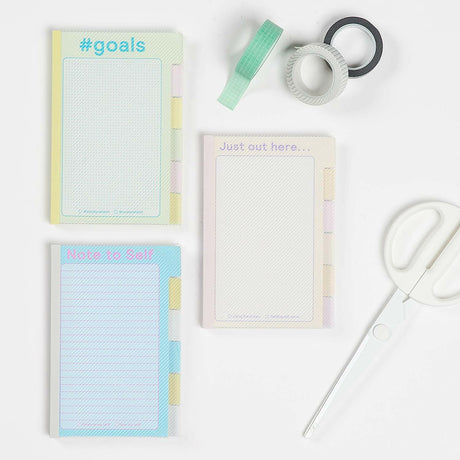 Knock Knock Just Out Here Tabbed Sticky Note Pad, 4 x 6-inches