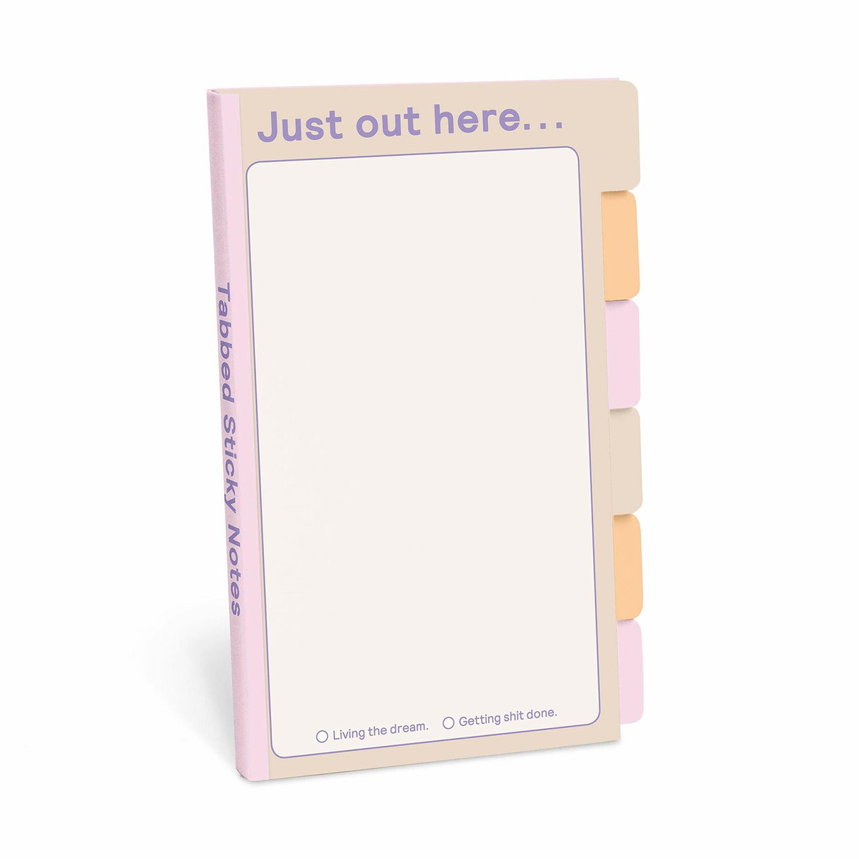 Knock Knock Just Out Here Tabbed Sticky Note Pad, 4 x 6-inches.