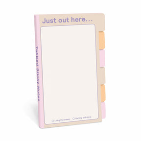 Knock Knock Just Out Here Tabbed Sticky Note Pad, 4 X 6-Inches