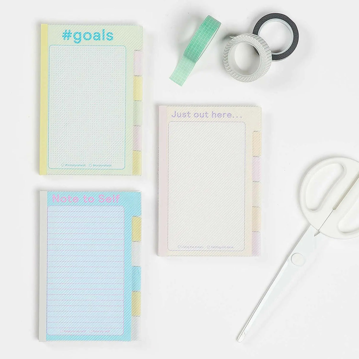 Knock Knock Just Out Here Tabbed Sticky Note Pad, 4 x 6-inches.