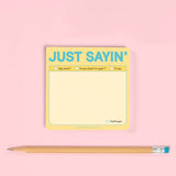 Knock Knock Just Sayin' Sticky Notes - Pastel Version.