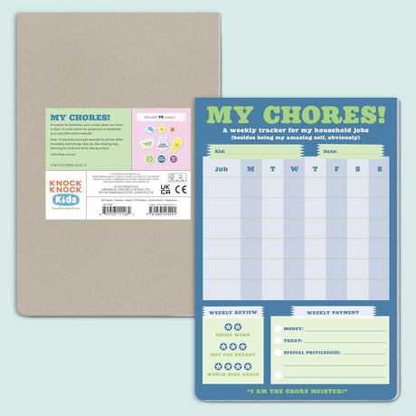Knock Knock Kids My Chores Weekly Tracker Pad Can-Do Pad with Sticker Sheet