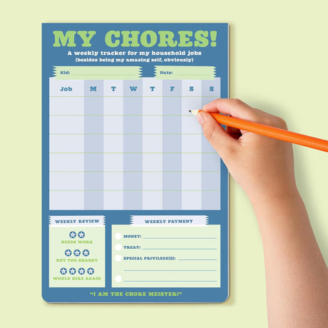 Knock Knock Kids My Chores Weekly Tracker Pad Can-Do Pad with Sticker Sheet