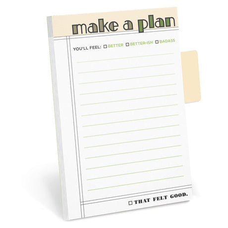 Knock Knock Make A Plan Sticky Tabs Notepad.