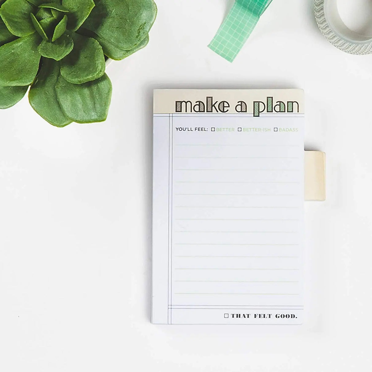 Knock Knock Make A Plan Sticky Tabs Notepad.