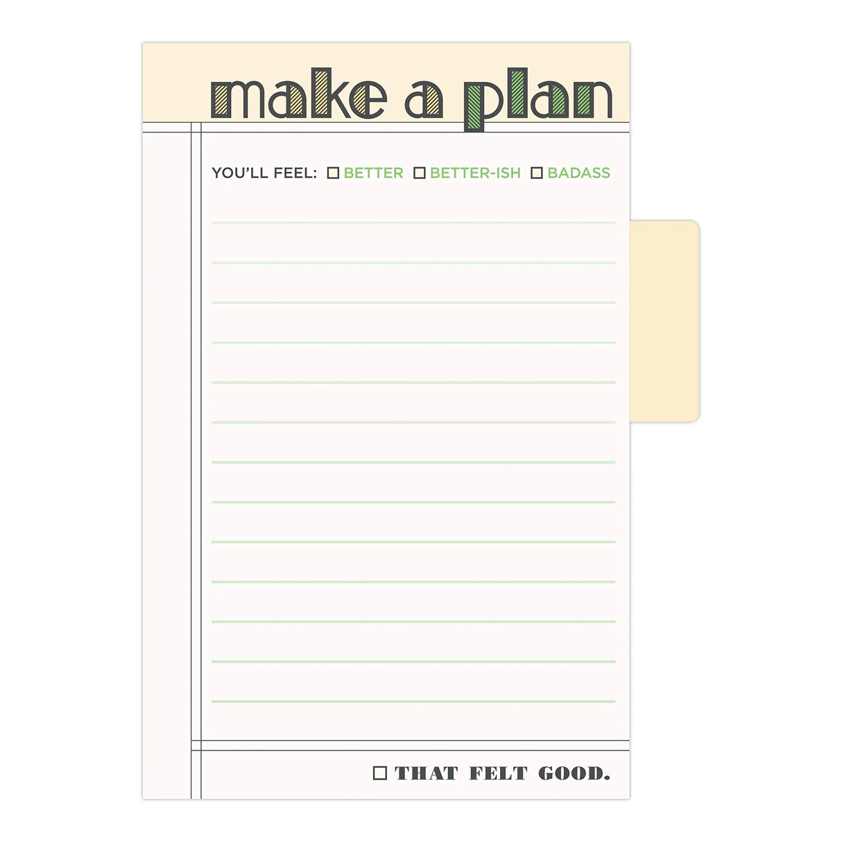 Knock Knock Make A Plan Sticky Tabs Notepad.
