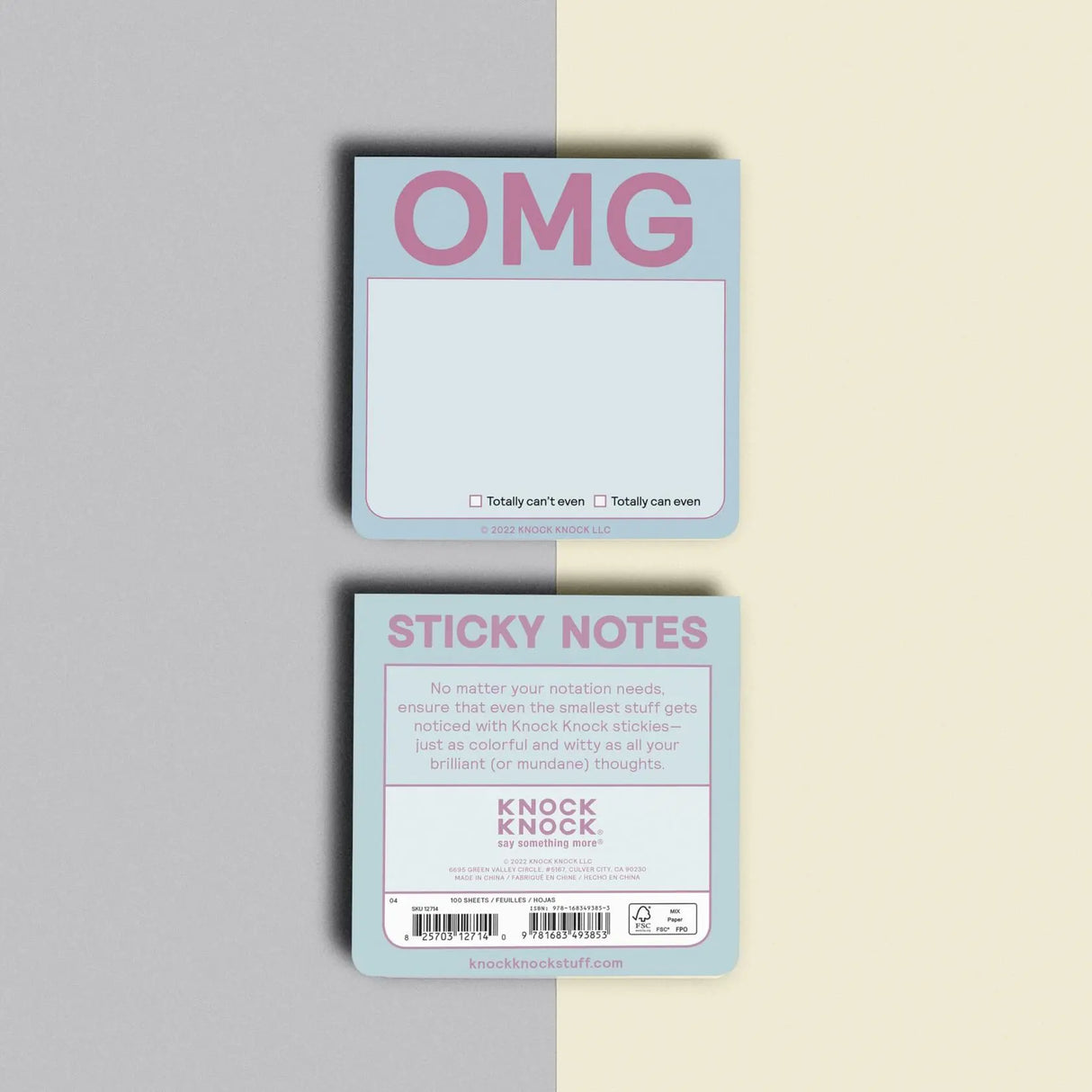 Knock Knock OMG Sticky Notes.