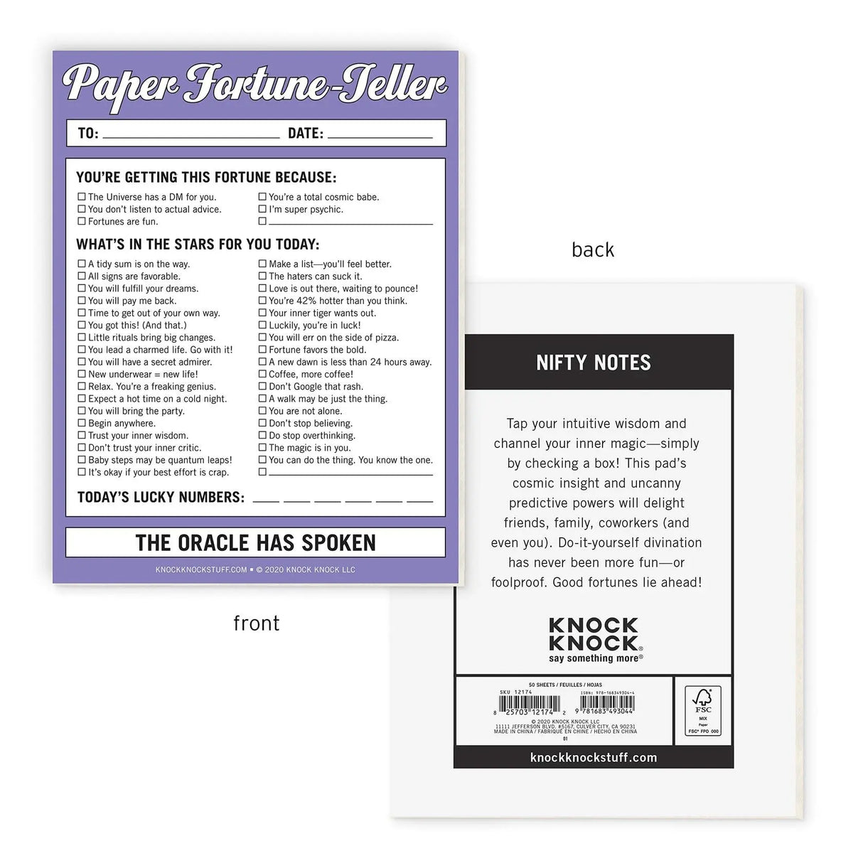 Knock Knock Paper Fortune Teller Nifty Notes.