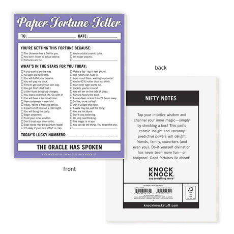 Knock Knock Paper Fortune Teller Nifty Notes Knock Knock