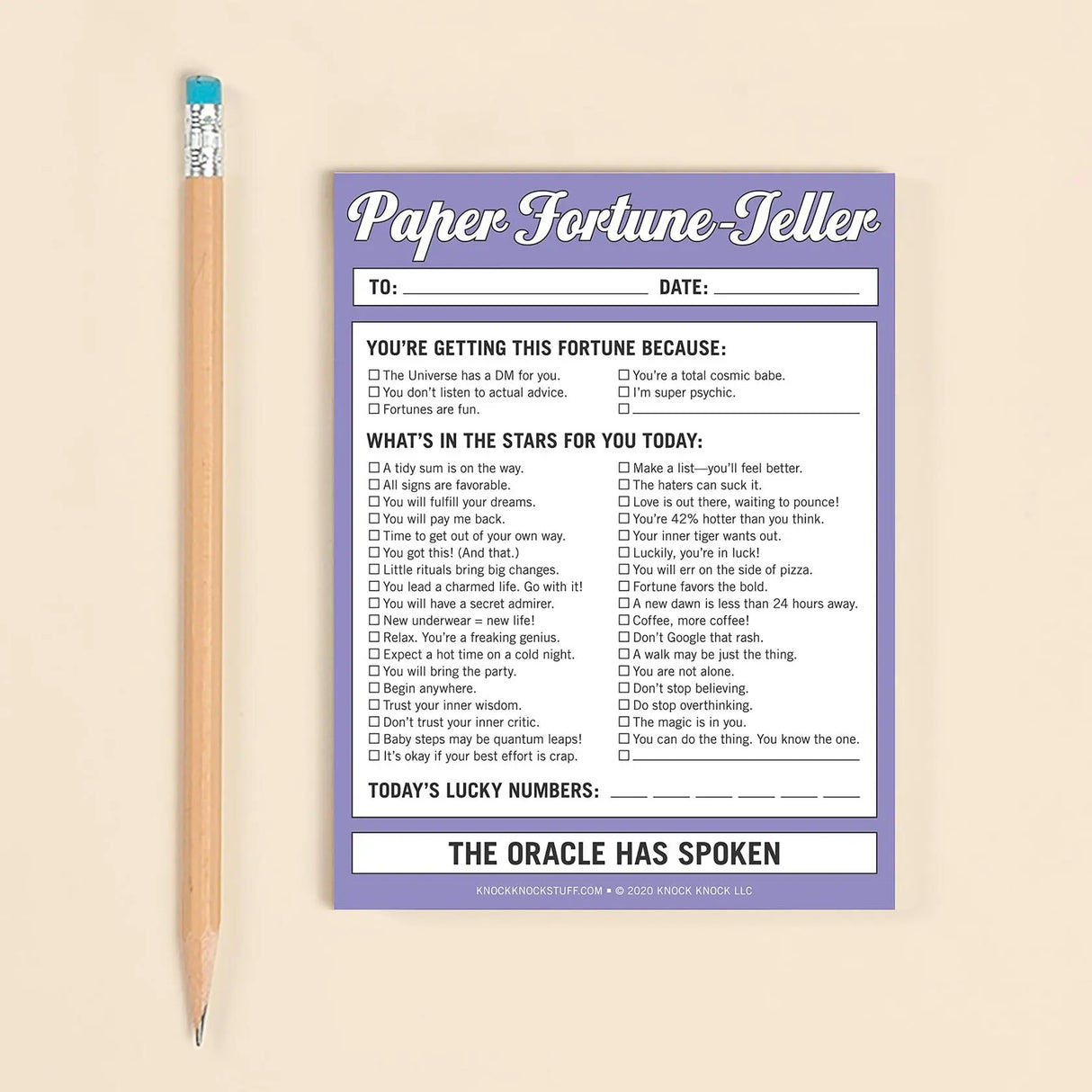 Knock Knock Paper Fortune Teller Nifty Notes.