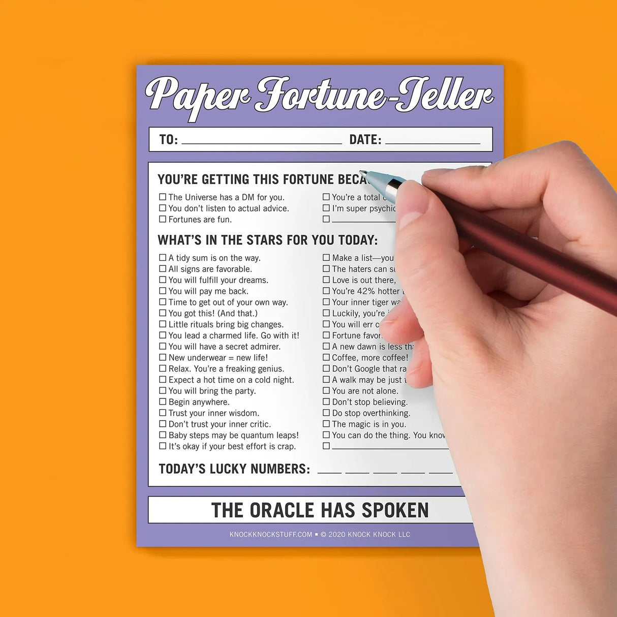 Knock Knock Paper Fortune Teller Nifty Notes.