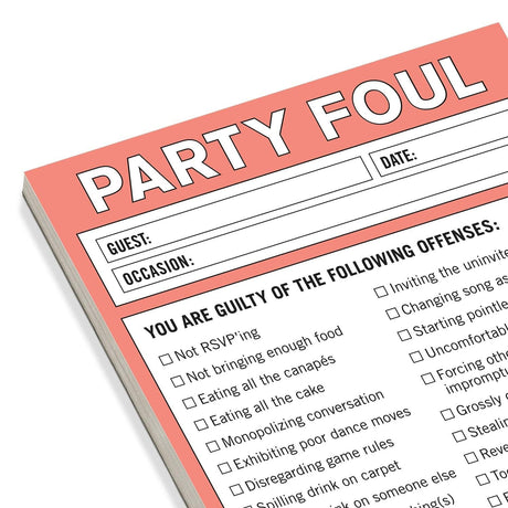 Knock Knock Party Foul Nifty Note