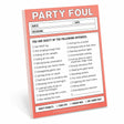 Knock Knock Party Foul Nifty Note.