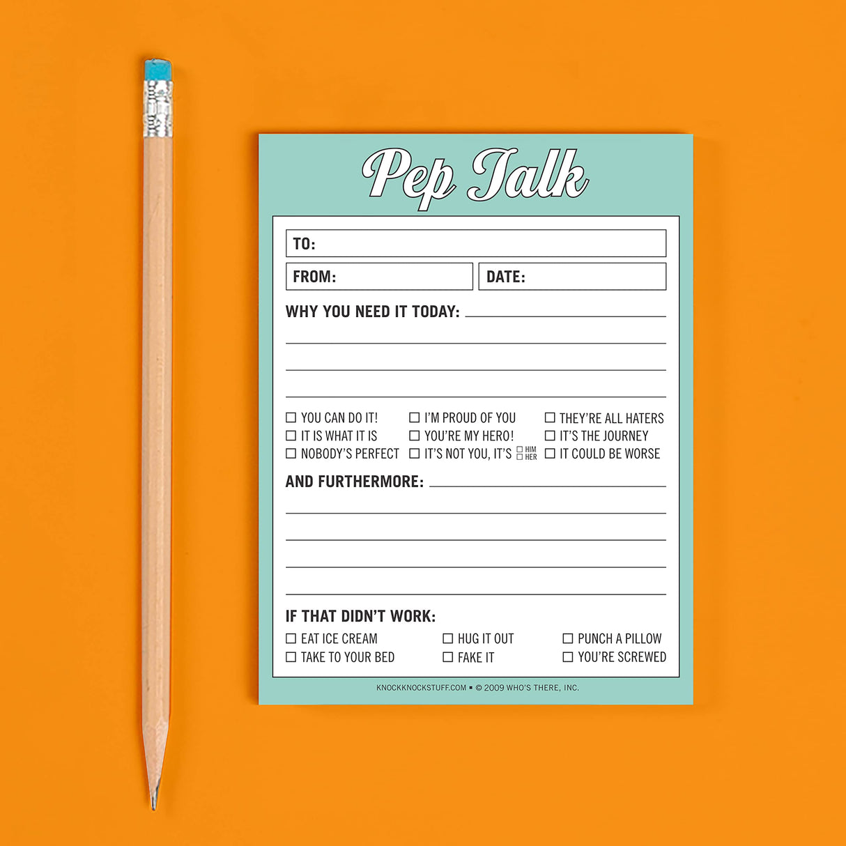 Knock Knock Pep Talk Nifty Note Pad