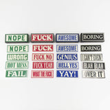 Knock Knock Statement Stickers Set.