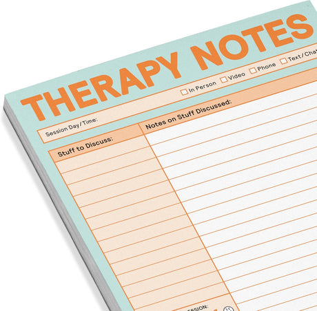 Knock Knock Therapy Notes Pad: Record Stuff to Discuss in Therapy & Session Notes