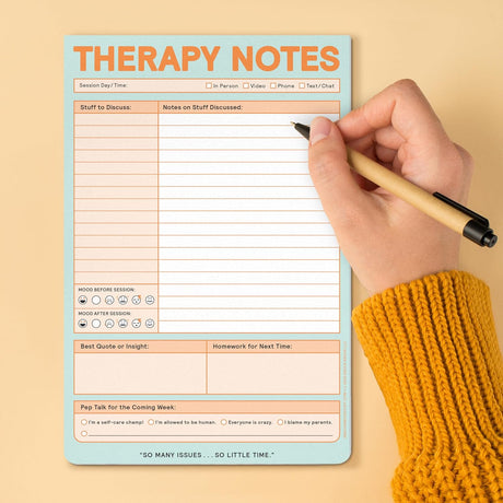 Knock Knock Therapy Notes Pad: Record Stuff to Discuss in Therapy & Session Notes
