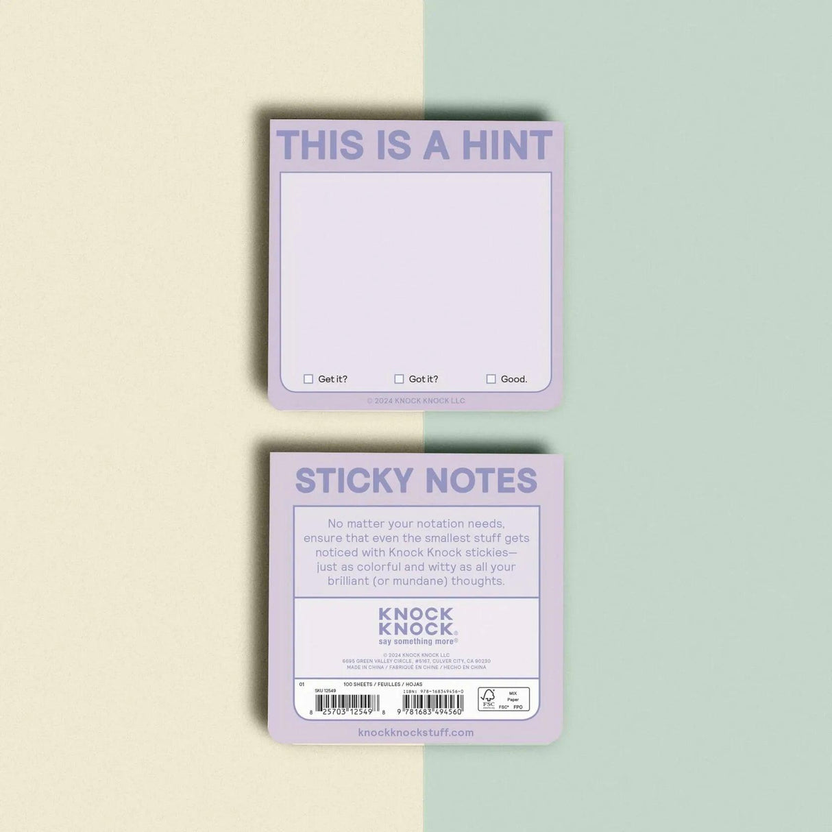 Knock Knock ThIs is A Hint Sticky Notes