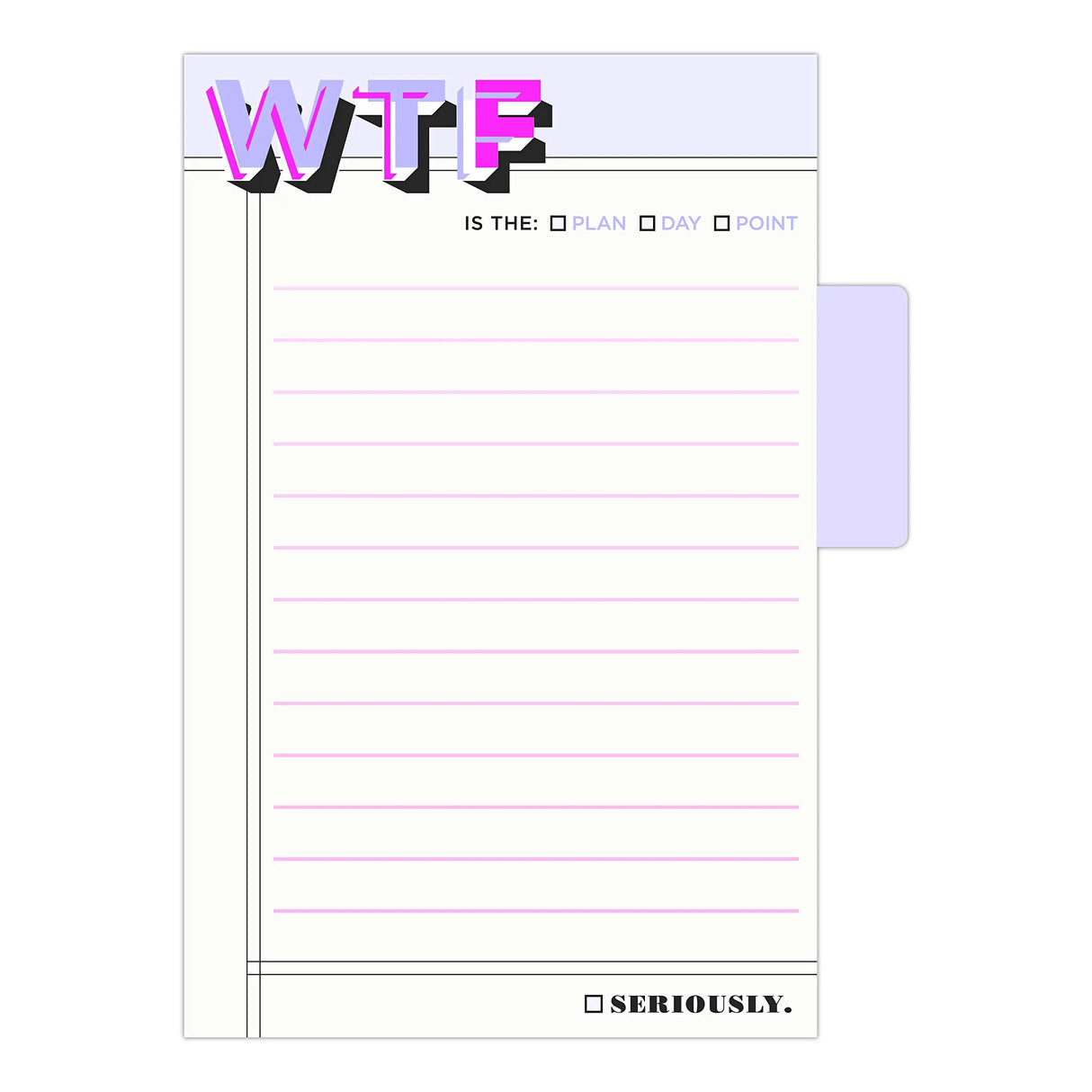 Knock Knock WTF Sticky Notes/Sticky Tabs Note Pad.