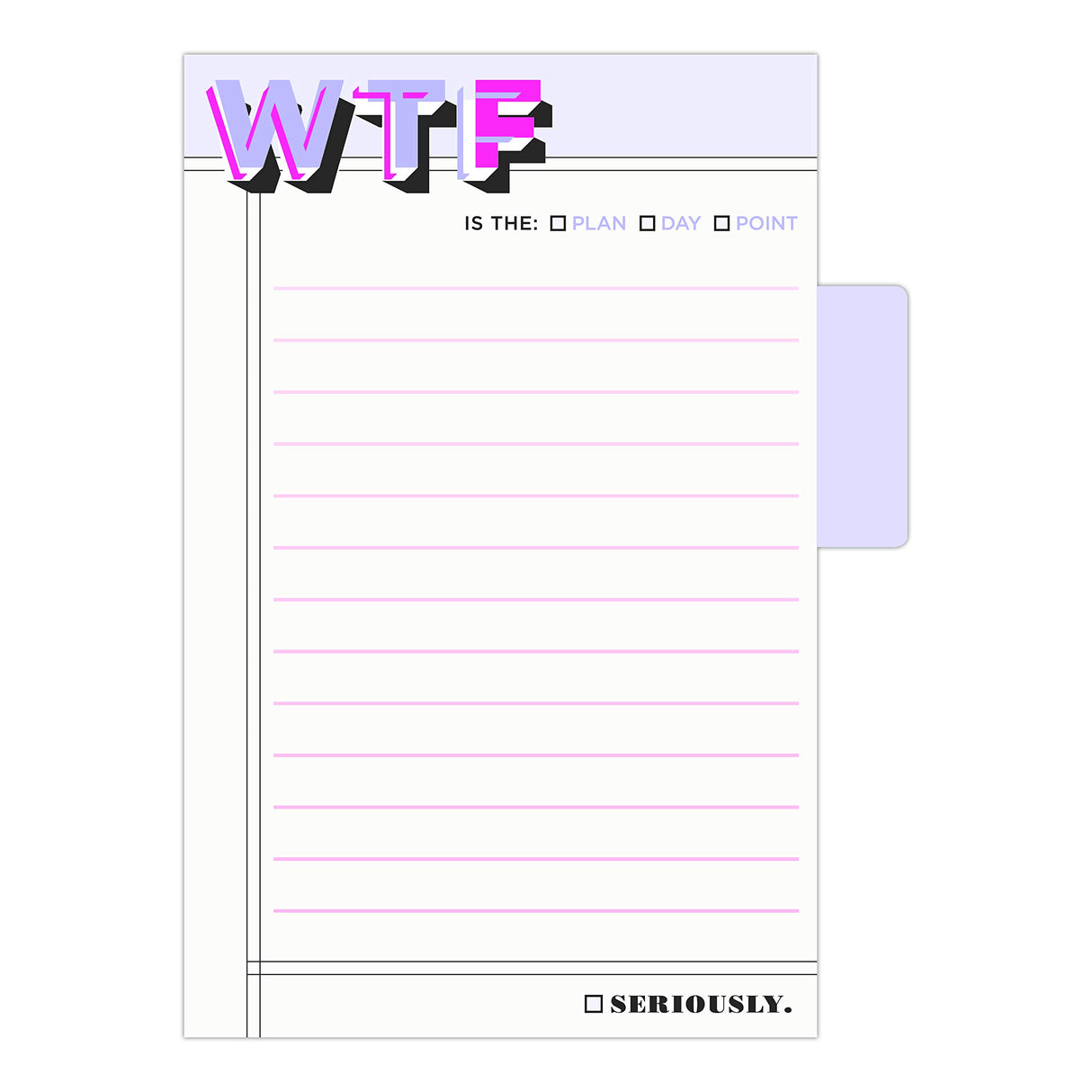 Knock Knock WTF Sticky Notes/Sticky Tabs Note Pad.