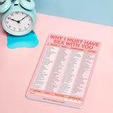 Knock Knock Why I Must Have Sex With You - Checklist Note Pad