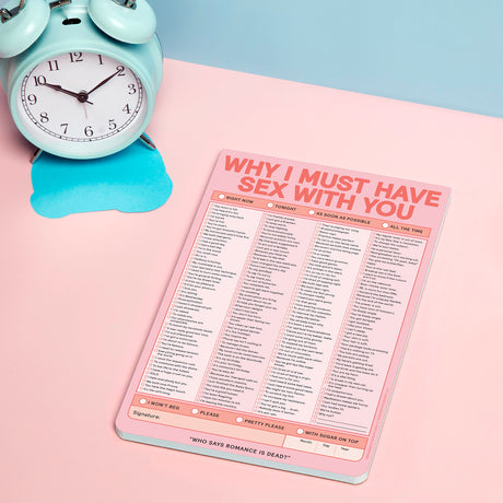 Knock Knock Why I Must Have Sex With You - Checklist Note Pad