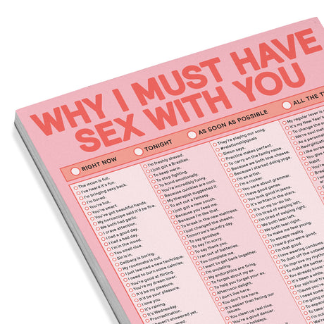 Knock Knock Why I Must Have Sex With You - Checklist Note Pad