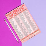 Knock Knock Why I Must Have Sex With You - Checklist Note Pad