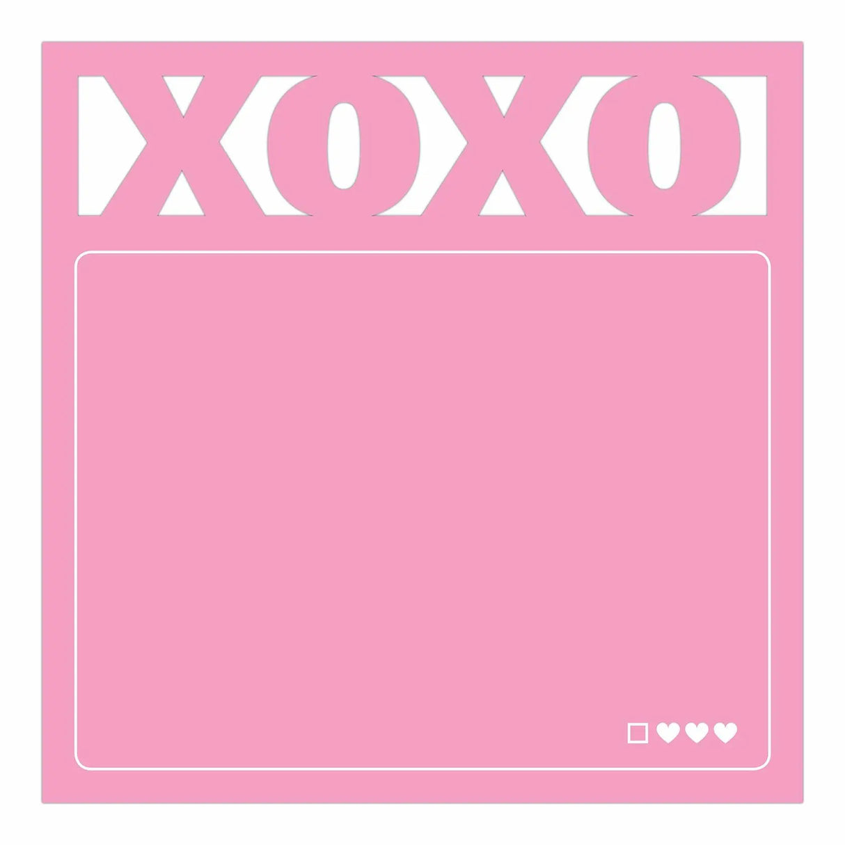 Knock Knock XOXO Diecut Sticky Notes.