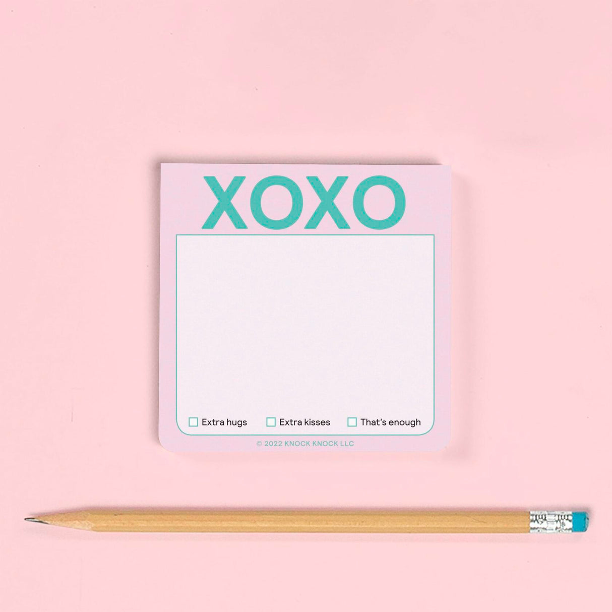 Knock Knock XOXO Sticky Note Pad (Pastel Version).