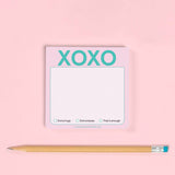 Knock Knock XOXO Sticky Note Pad (Pastel Version).