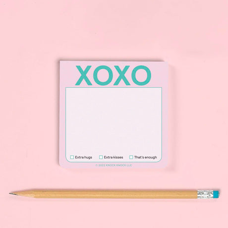Knock Knock XOXO Sticky Note Pad (Pastel Version)